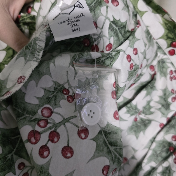 Hell Bunny Green and White Floral A-Line Skirt - Picture 4 of 5